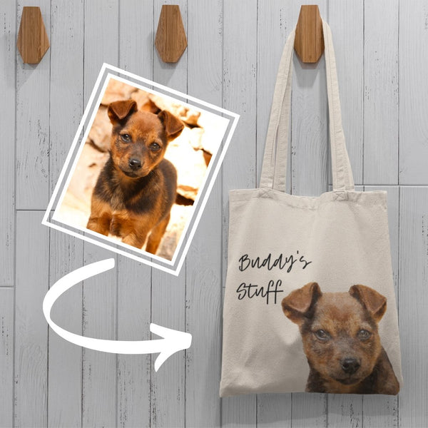 Custom Pet Portrait Tote Bag - GoodBarks