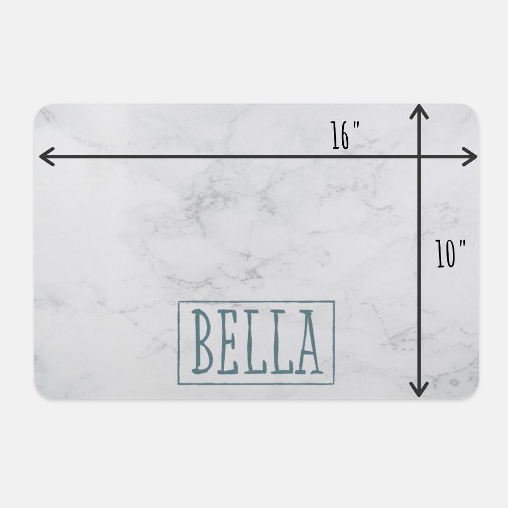 Personalized Pet Mat - Marble - GoodBarks