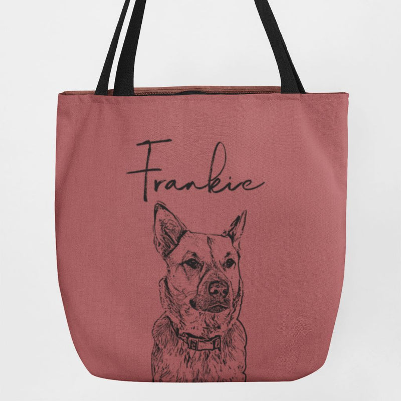 Custom Pet Portrait Tote Bag GoodBarks