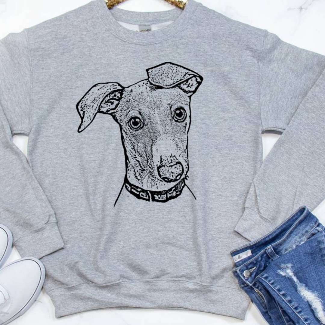 Personalized Pet Portrait Crewneck Sweatshirt