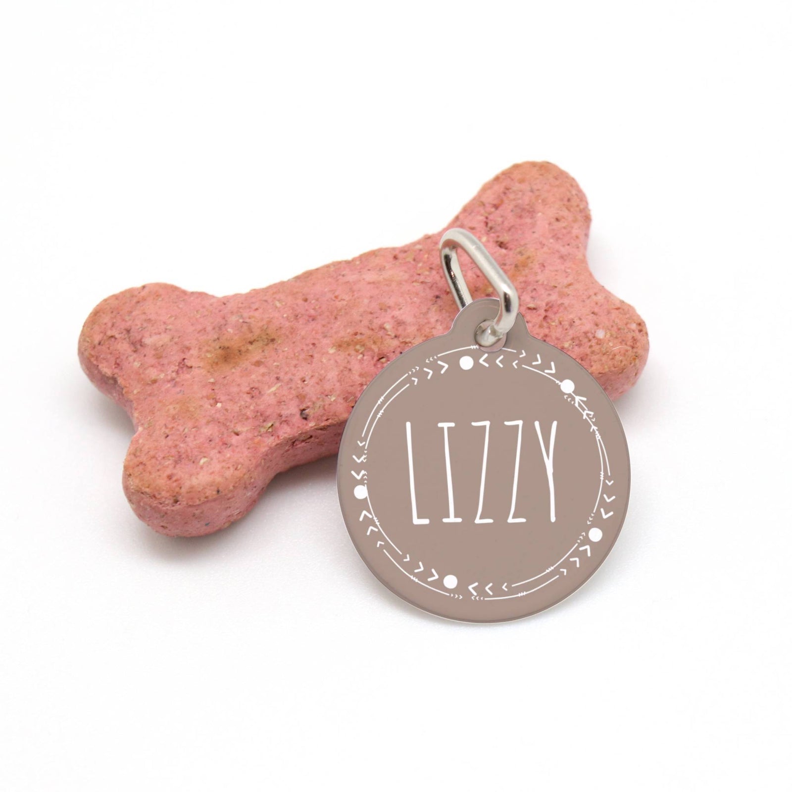 Custom Pet Tag - Modern Wreath - GoodBarks