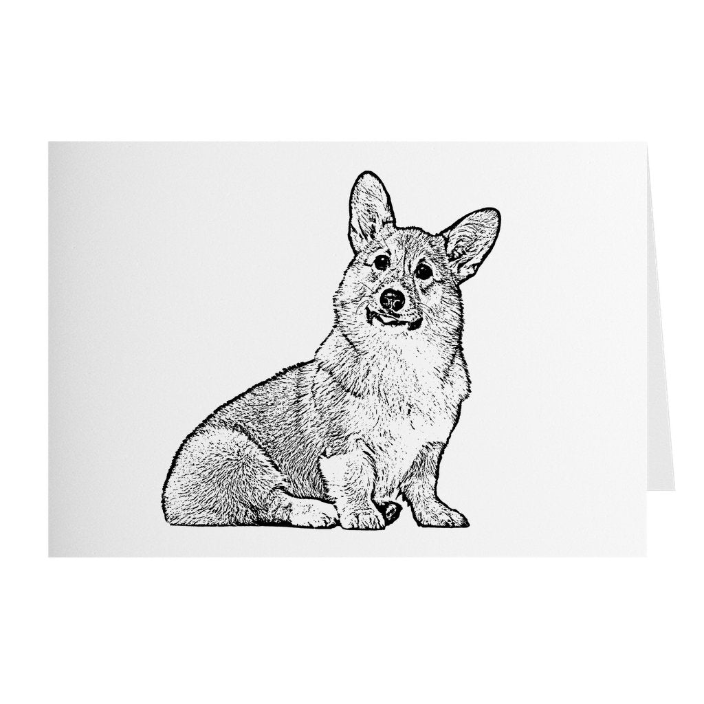 Personalized Ink Portrait Note Card - Set of 10 - GoodBarks