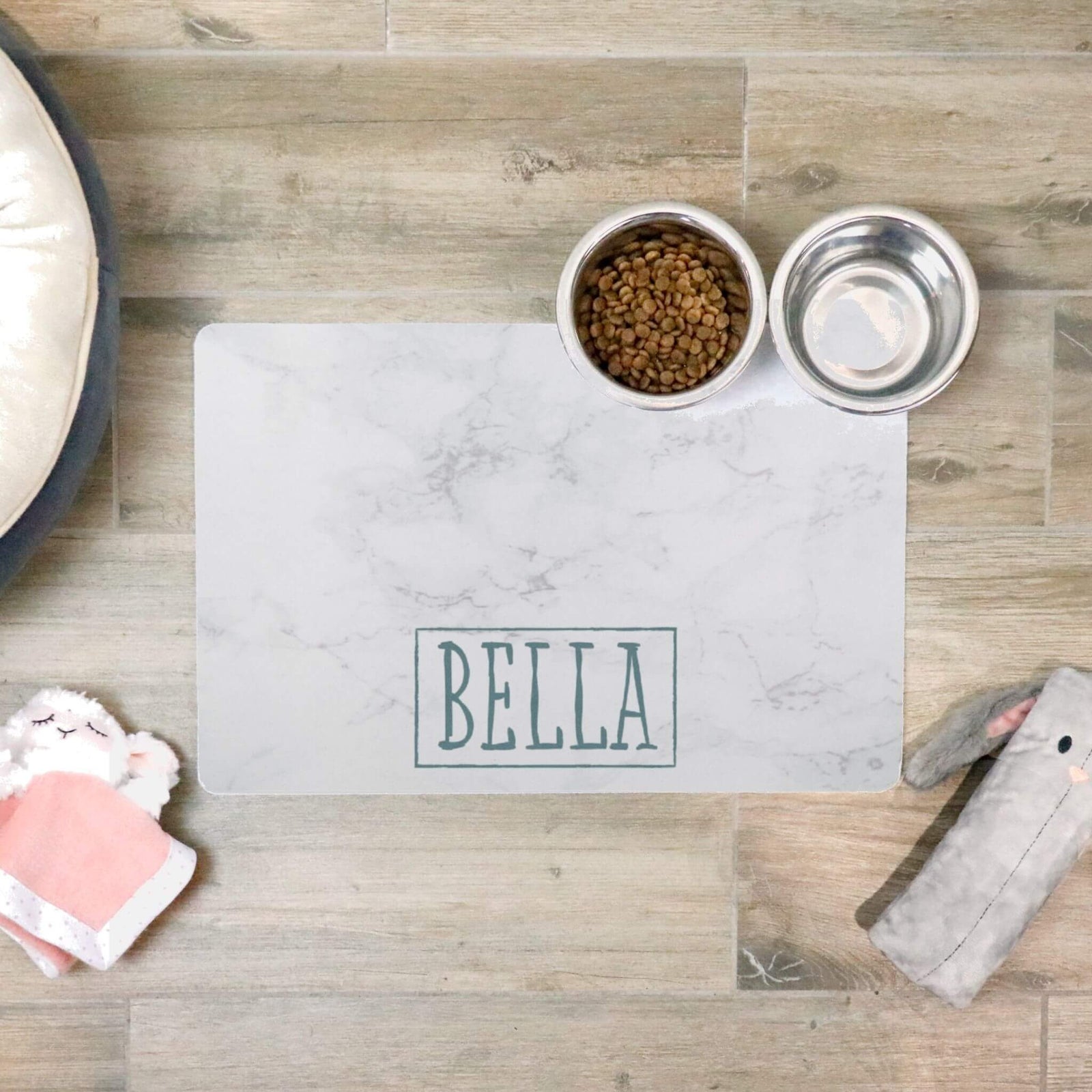 Personalized Pet Mat - Marble - GoodBarks