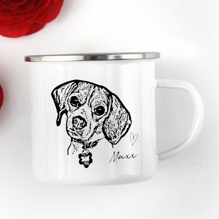 Pet Ink Portrait Camp Mug - GoodBarks