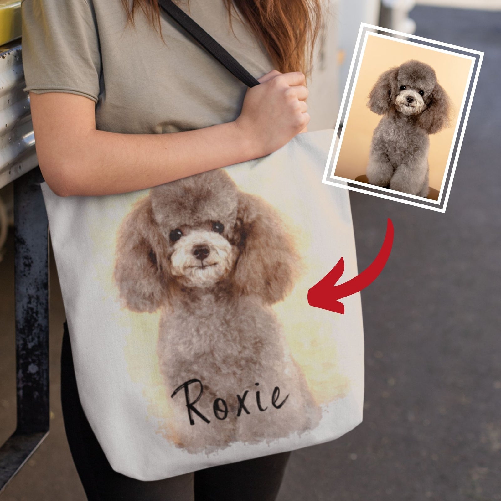 Pet Portrait Tote Bag - GoodBarks